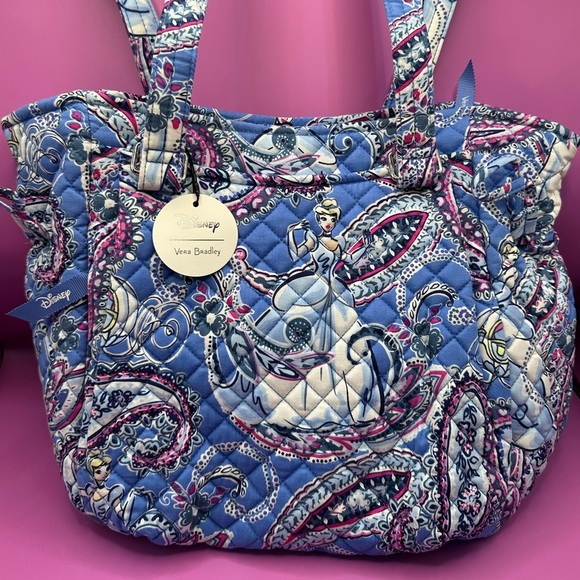 Vera Bradley Disney Cinderella Glenna Tote NWT Great Pattern Placement - Picture 2 of 14